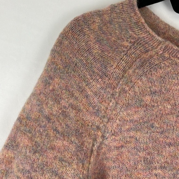 Aritzia WIlfred Chapais Pink-Multi-Coloured Crew-Neck Wool-Blend Sweater - Picture 4 of 10